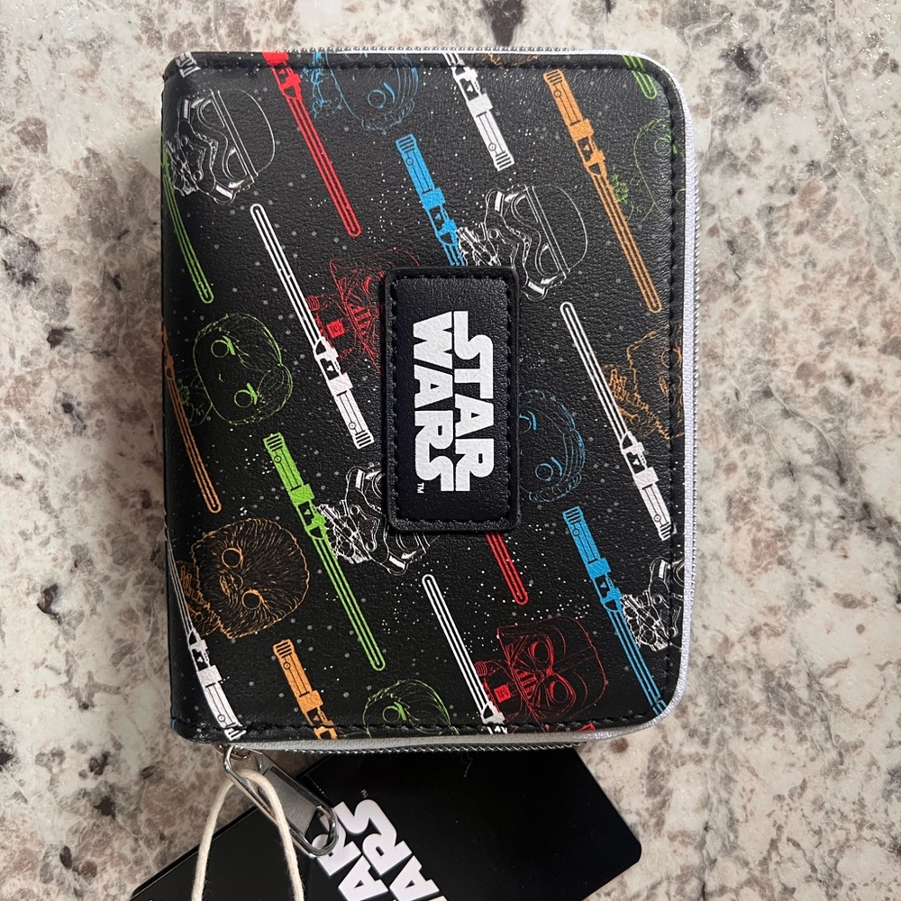 Star Wars Black Multicolor Lightsaber Wallet Funko Pop